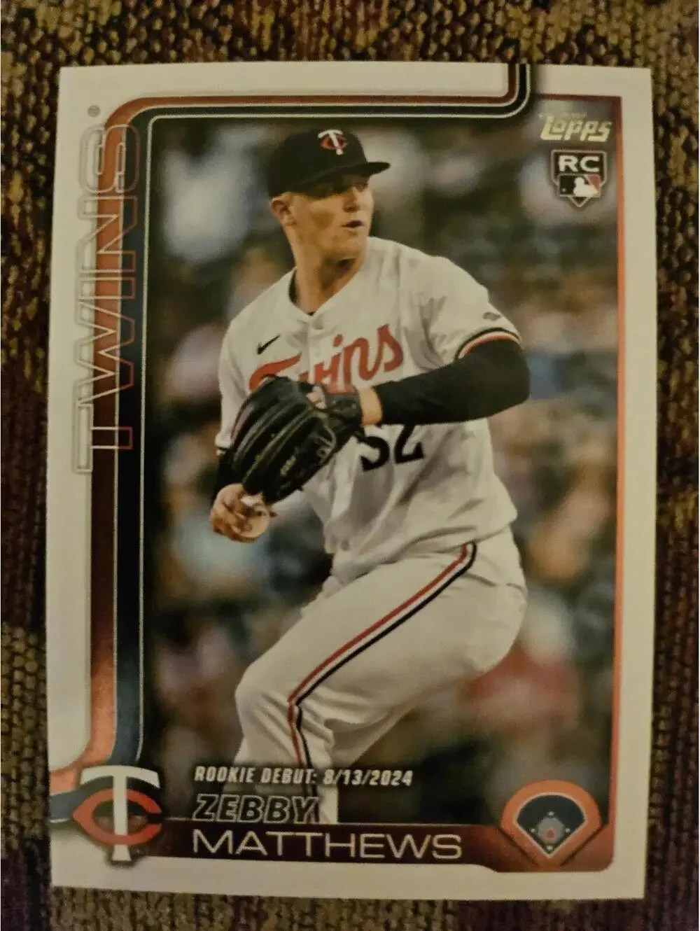 2025 Topps Update - Zebby Matthews - RC #US37 - Twins - RAW Mint - Rookie card